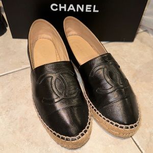 Chanel espadrilles black Lambskin 38EU